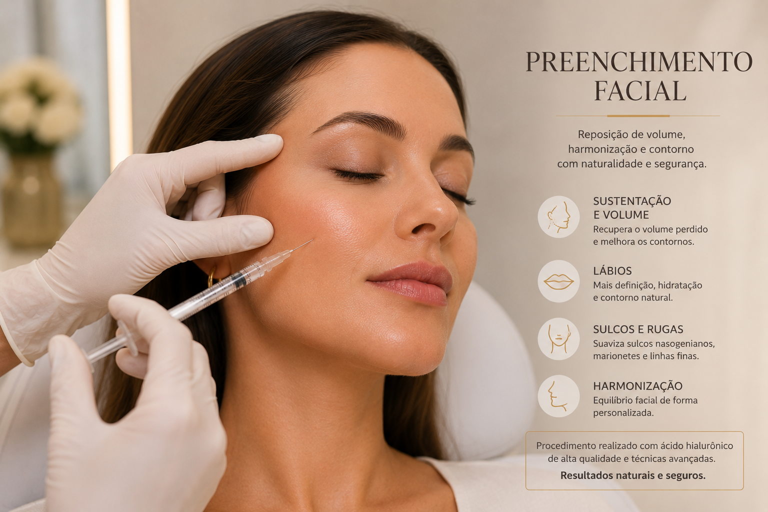 Preenchimento facial na Clínica TEENPO